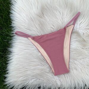 TWIN blush high ribbed bikini bottoms small